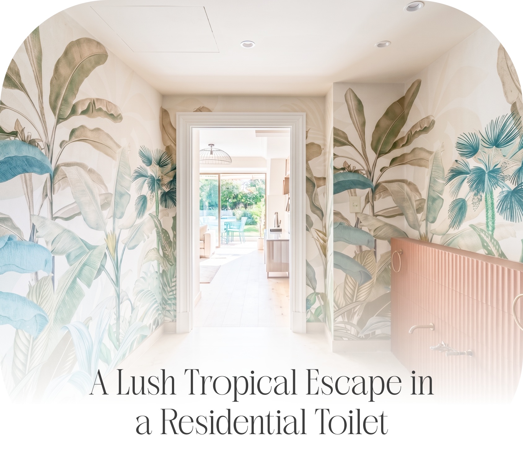 bathroom tropical makeover